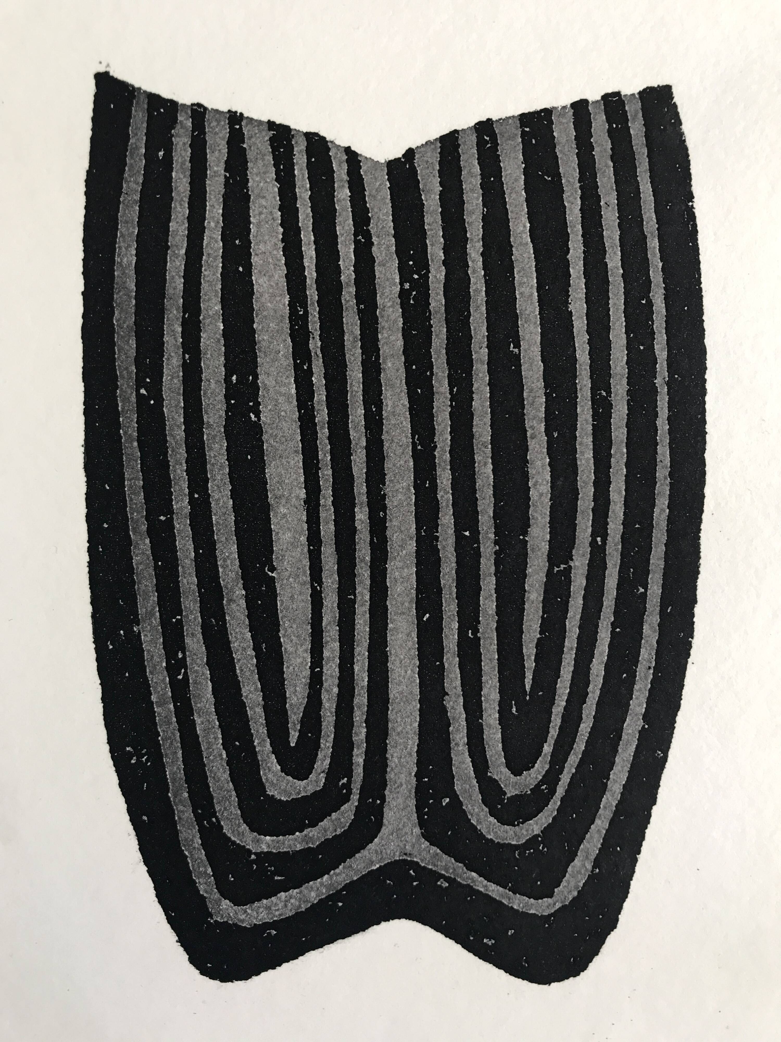 Raoul ubac, the uprooted grass 3, 1975. original etching signed in pencil.