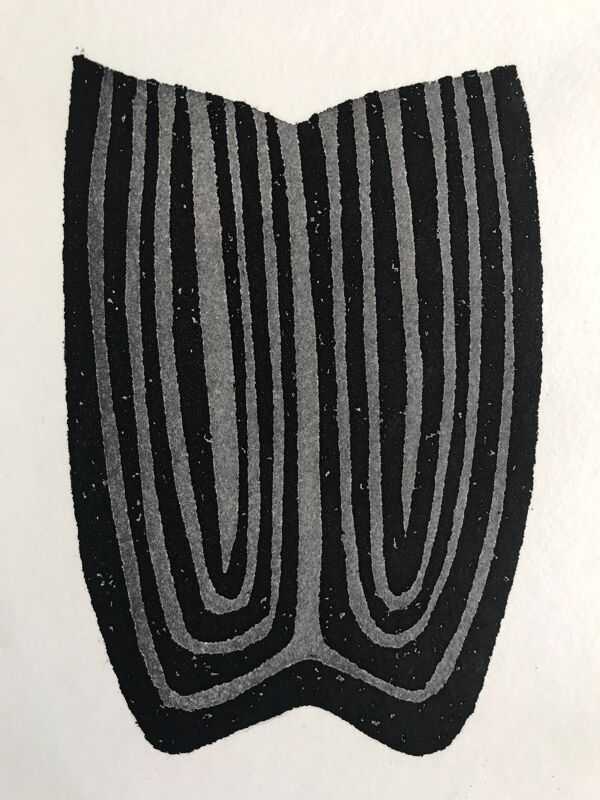 Raoul ubac, l'herbe déracinée 3, 1975. eau-forte originale signée au crayon