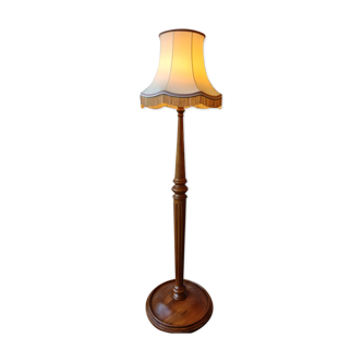 Cherry wood floor lamp