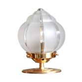Lampe globe ancien verre moulé art déco