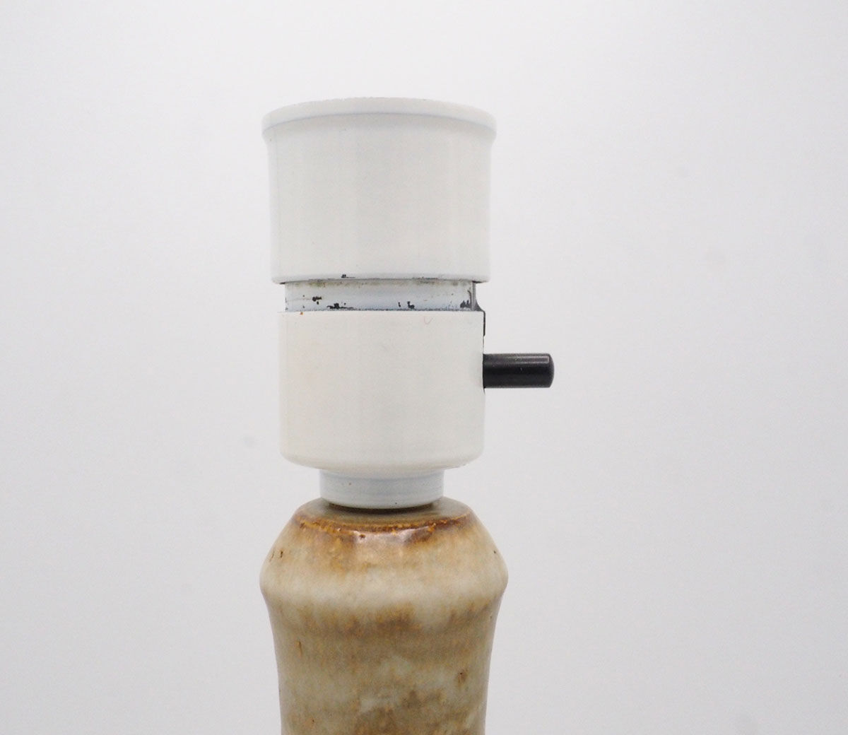 Vintage Ceramic Ecru Table Lamp Base from Søholm, 1960s