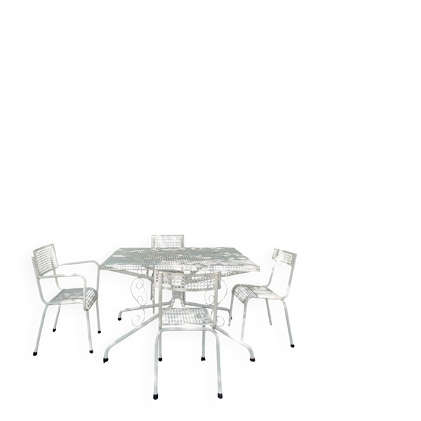 Salon de jardin rené malaval 2 chaises 2 fauteuils