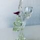 Glass bird candle holder