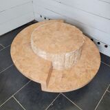 Round stone coffee table by Magnussen Ponte