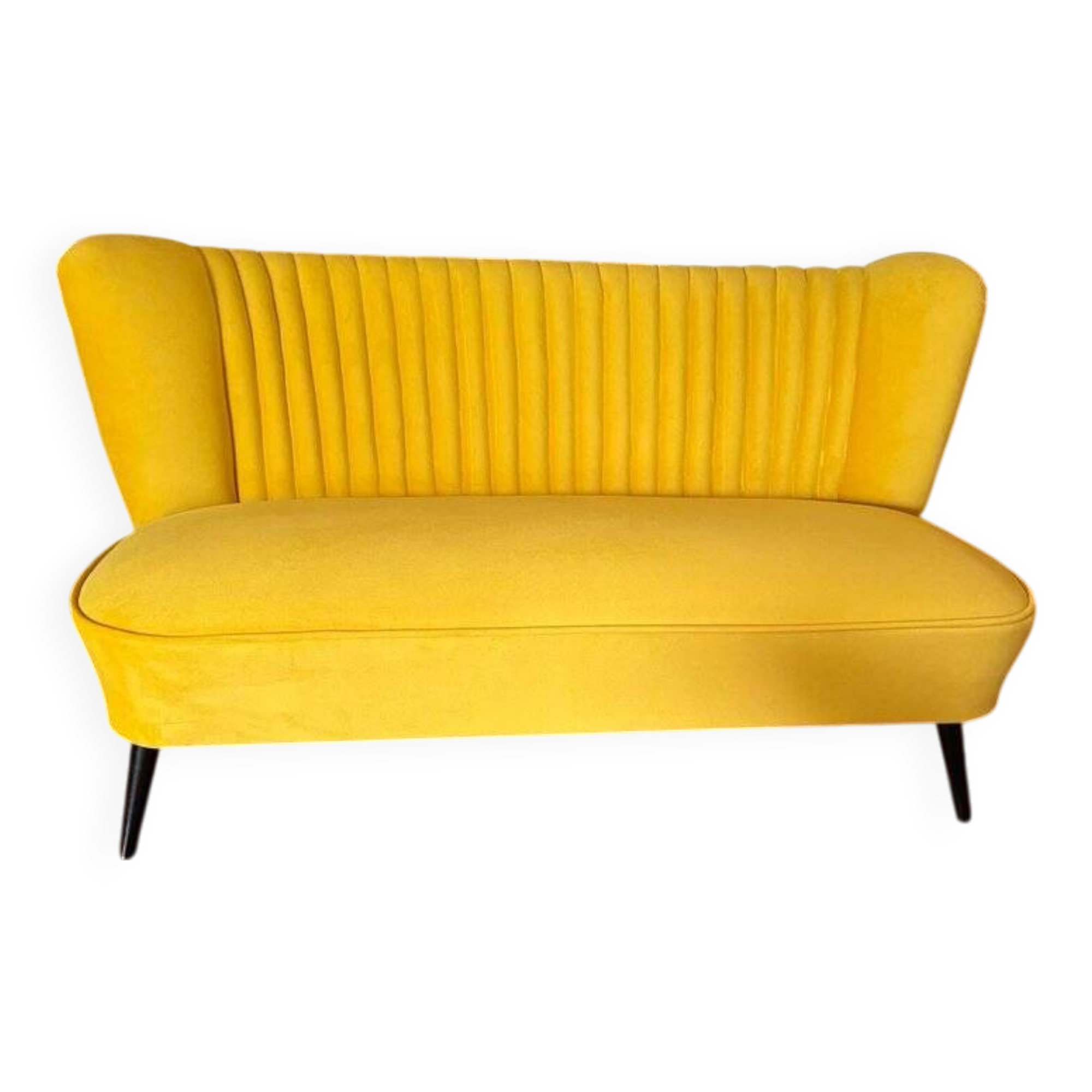 Mid-century Scandinavian modern velvet sofa, 1950s