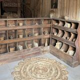 Ancien meuble grainetier d’angle ( 2 parties)