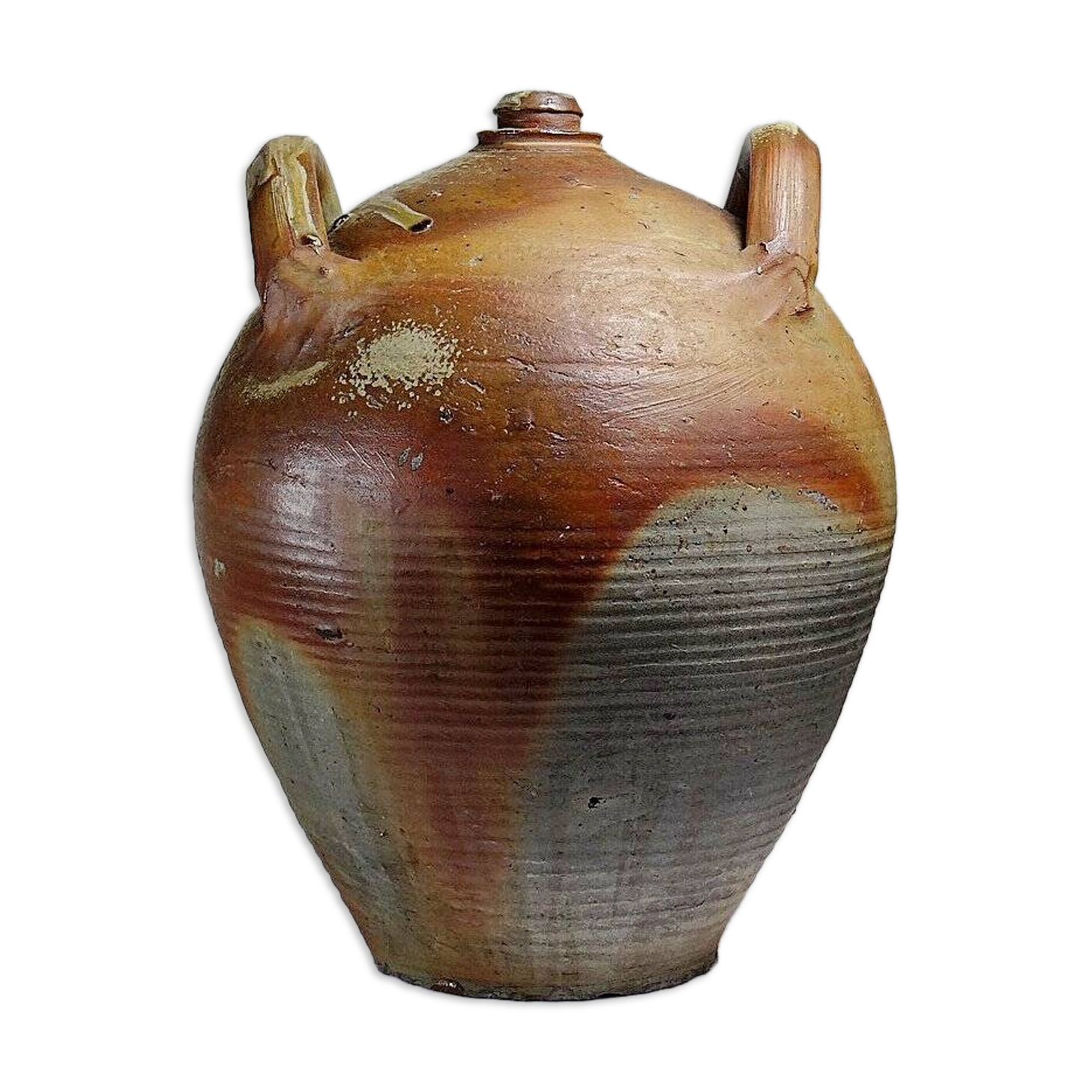 XXL stoneware jar, antique 19th century, French craftsmanship, Puisaye