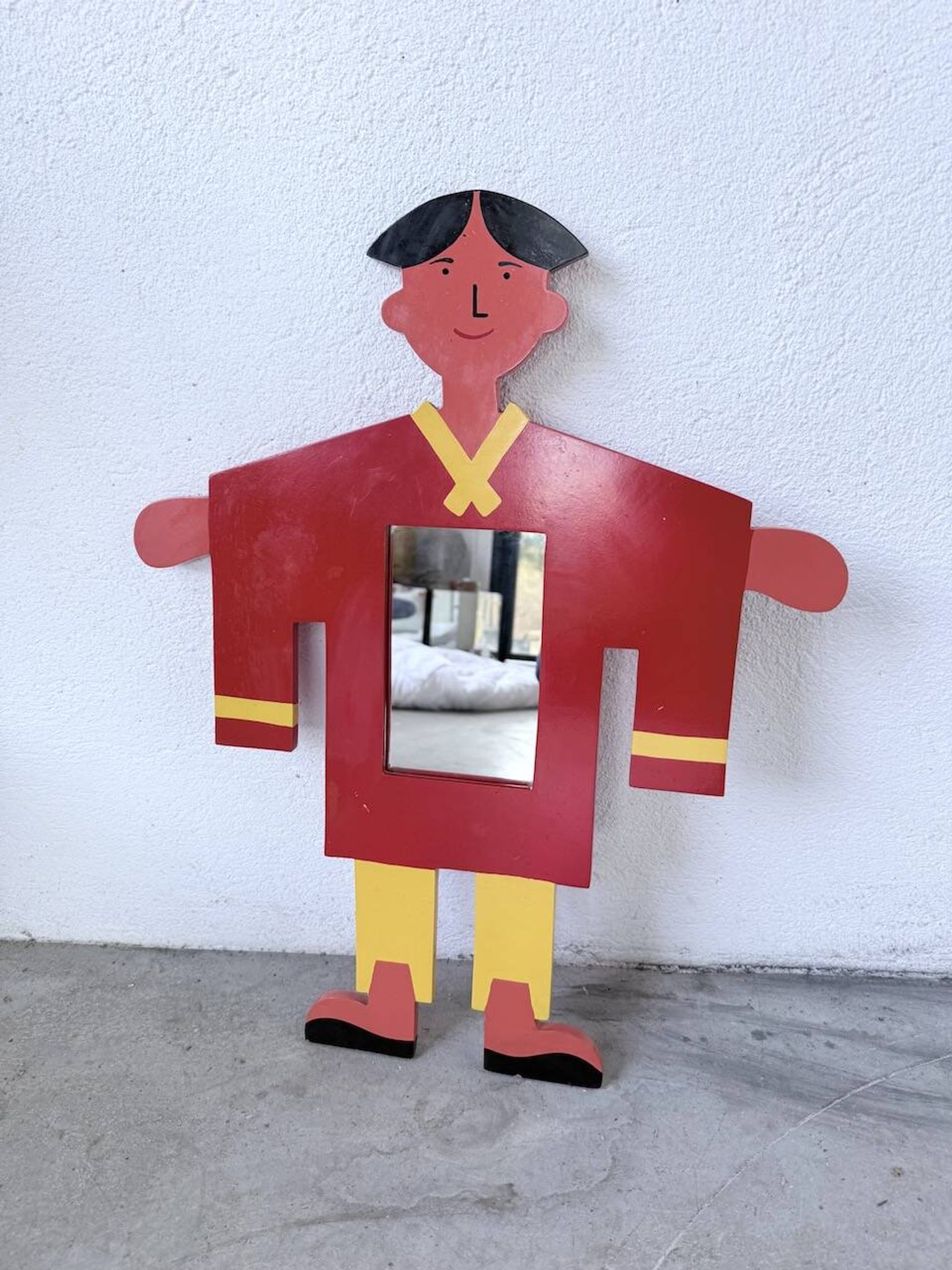 Child's character painted wooden mirror