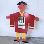 Child's character painted wooden mirror