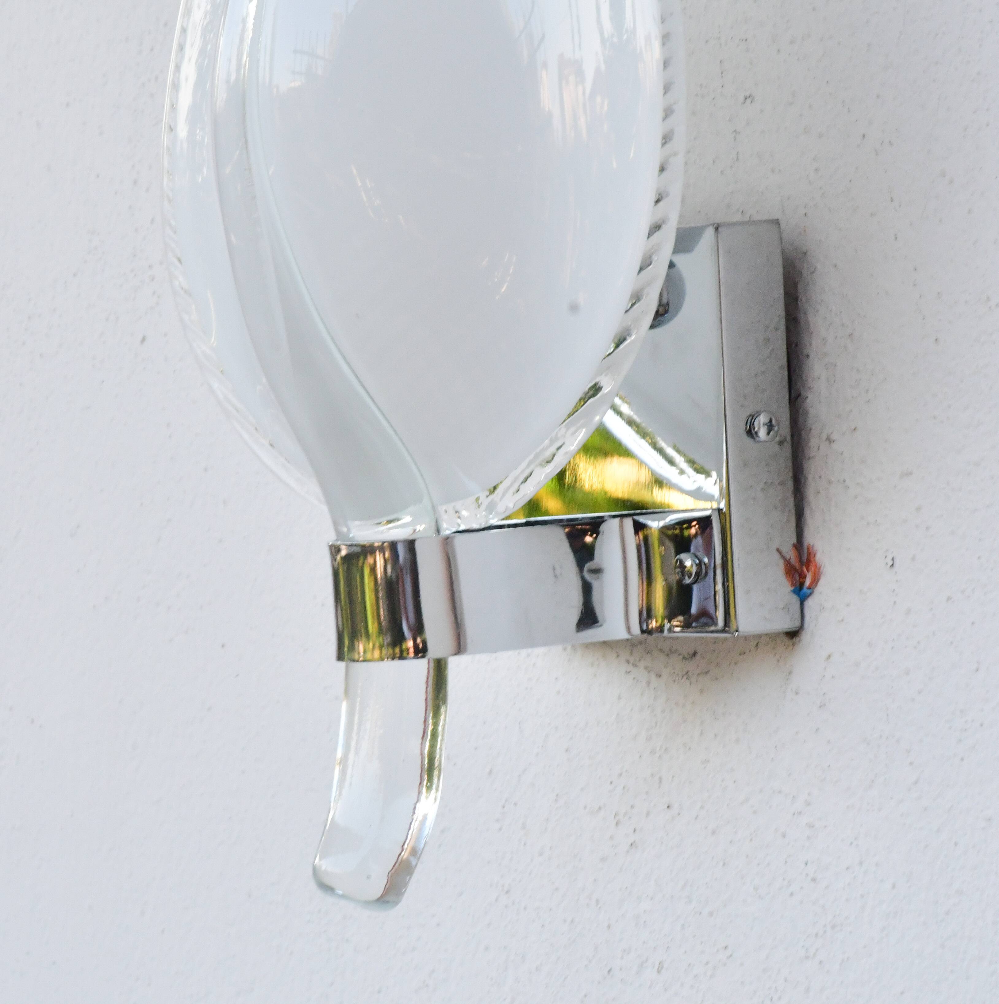 Set of 2 Murano wall lights by Franco Luce, 1970s