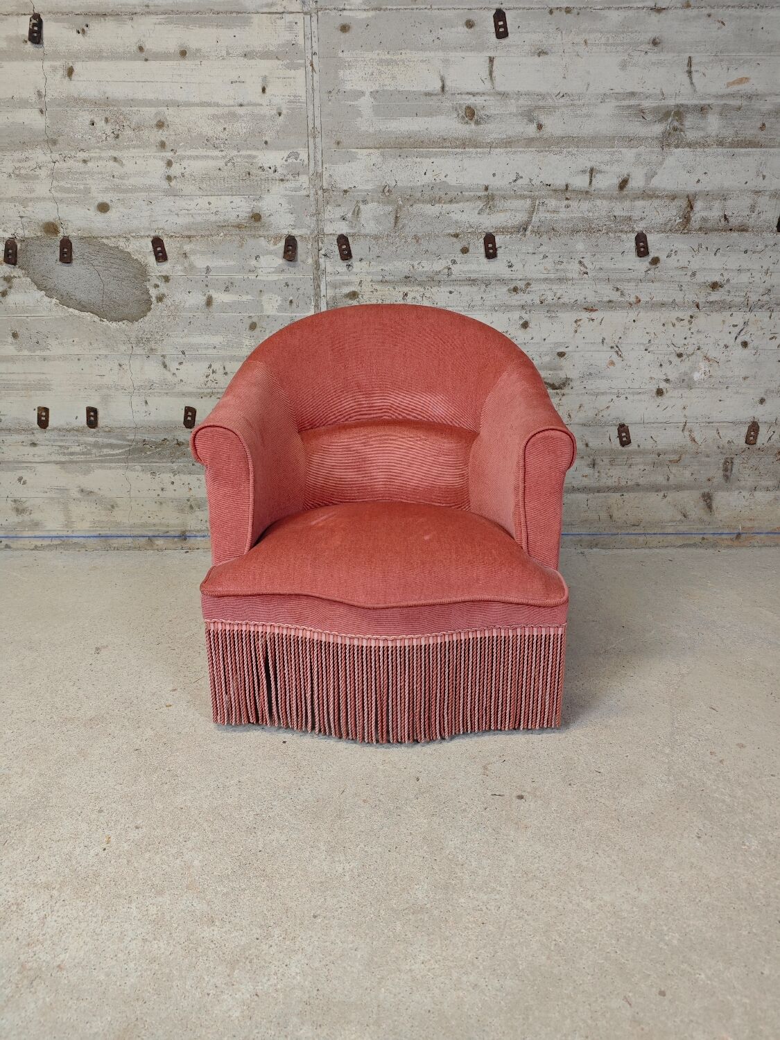 Powder pink armchair