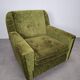 Mid-Century Czechoslovak Green Plush Armchair, 1970s