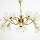 Beautiful brass chandelier by Emil Stejnar for Rupert Nikoll