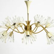 Beautiful brass chandelier by Emil Stejnar for Rupert Nikoll