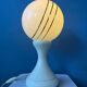 Lampe de table Space Age en verre opalin blanc