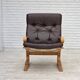 1970s, Norwegian design by Elsa & Nordahl Solheim, set of chair with stool.