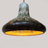 Midcentury ceramic fat lava vintage pendant lamp
