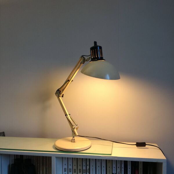 Lampe architecte à 2 bras Aluminor 1970