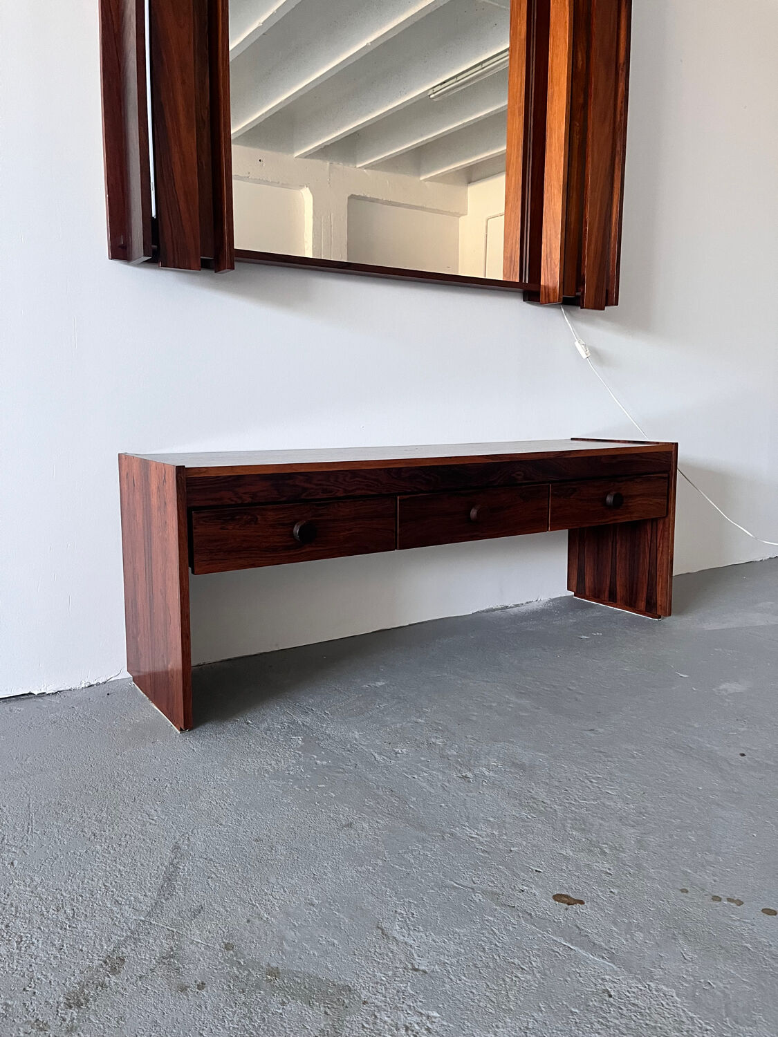 1970s Mirror with Cabinet, Norway