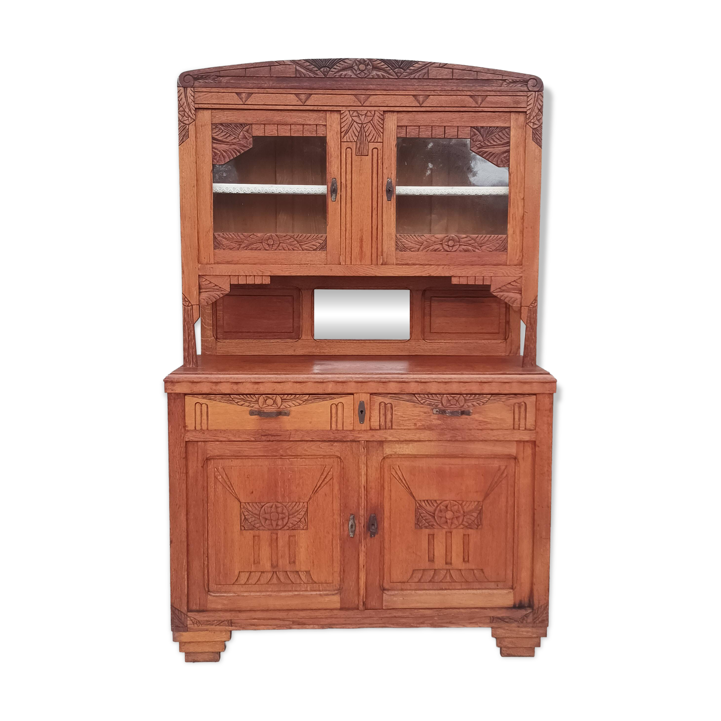 Art Deco period carved oak sideboard