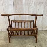 Rattan magazine rack
