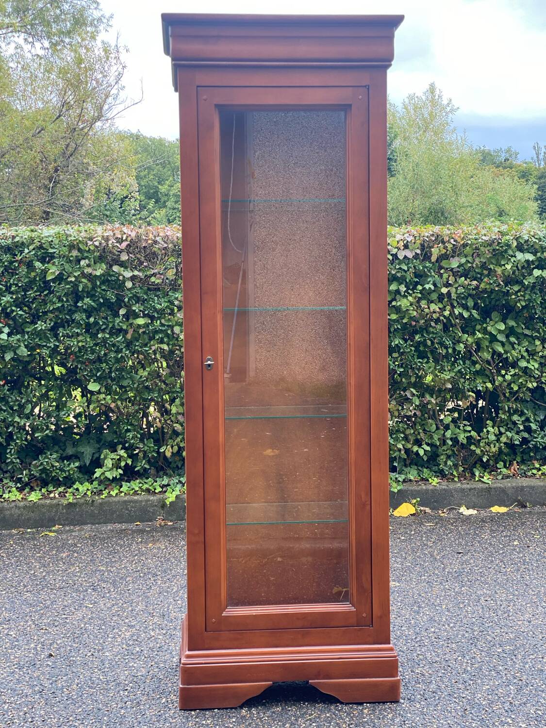 Vintage Louis Philippe solid wood display cabinet 180