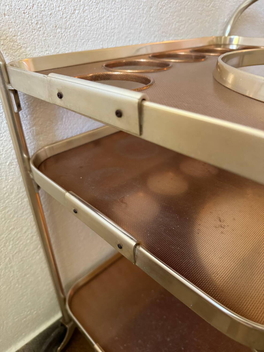 Kaymet copper and silver trolley from the 50s