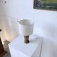 Brutalist walnut table lamp 1950