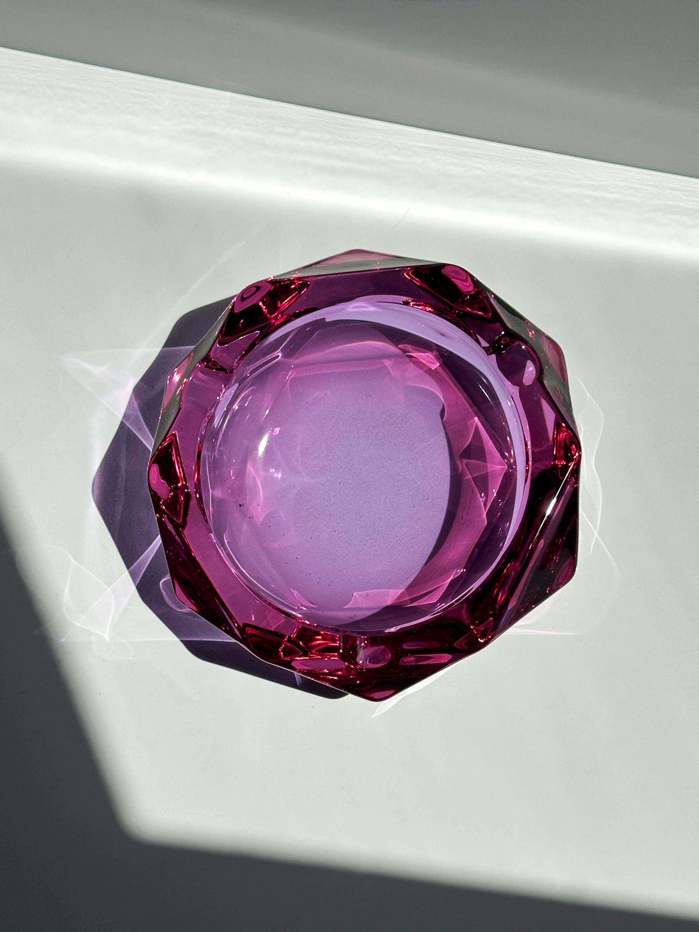Cendrier Murano Alexandrite des années 1970 / Vide Poche