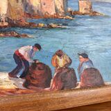 Saint Tropez Oil On Panel Signed By Zicca XX Eme