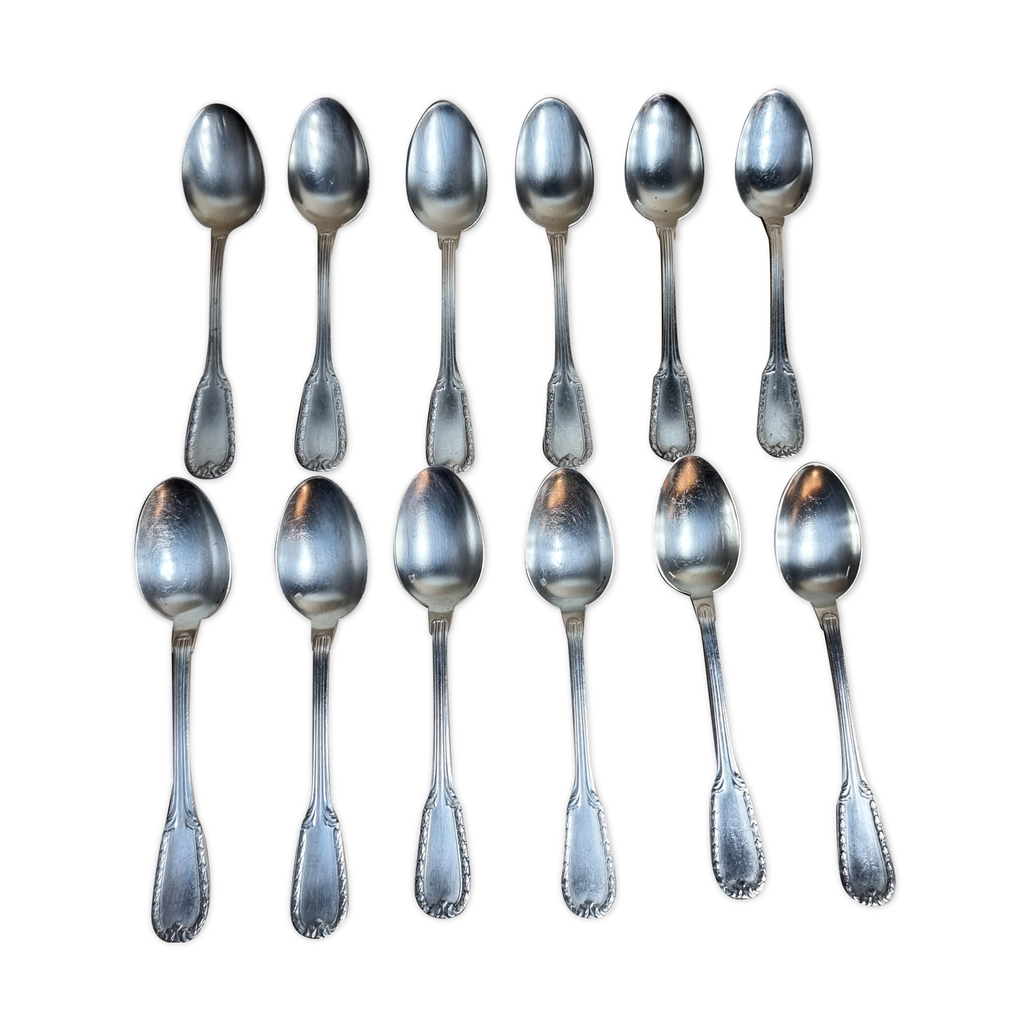 Set 12 small spoons silver metal debu xxe