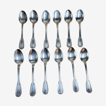 Set 12 small spoons silver metal debu xxe
