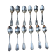 Set 12 small spoons silver metal debu xxe