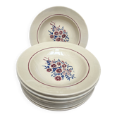 Set of 12 deep plates "Œillets" Badonviller