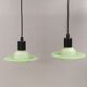 Green glass UFO pendant lights from Design-Light, early 1990s in Denmark