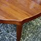 Organic round coffee table in solid teak by john boné for michael laursen denmark 1960