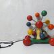 KOUVALIAS vintage wooden pull toy spoutnik multicolour balls