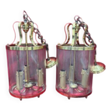 Pair of 20th century vestibule lanterns