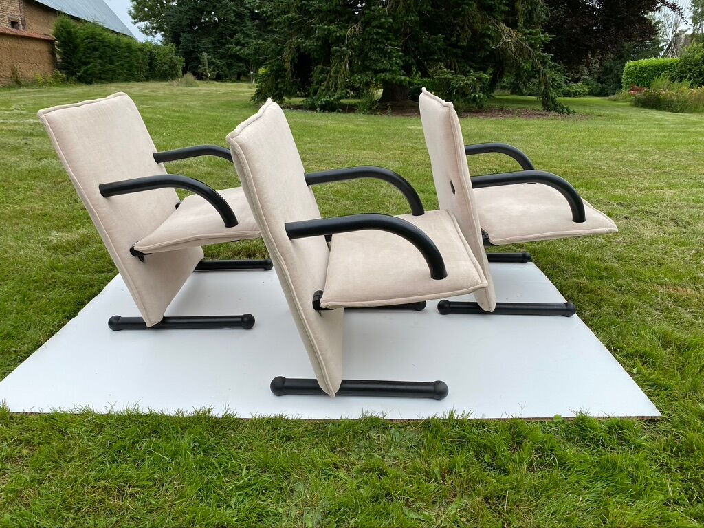 Armchairs model T Line by Burkhard Vogtherr by Arflex 1980