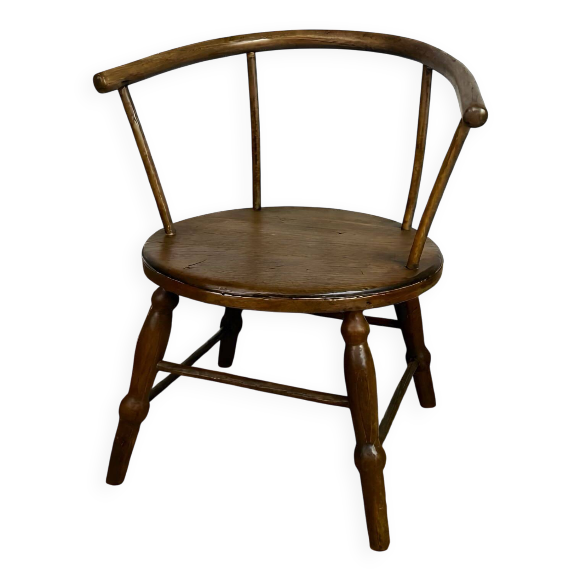 Antique child's chair in turned wood