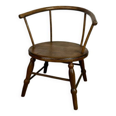 Chaise enfant ancienne en bois tourné