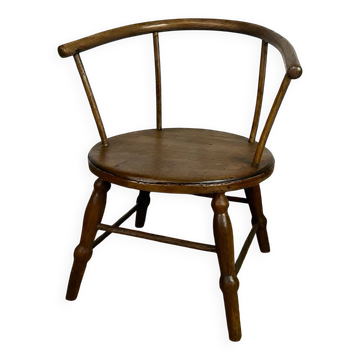 Chaise enfant ancienne en bois tourné