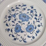 Set of 6 porcelain plates, floral and fruit patterns, 20 22 cm