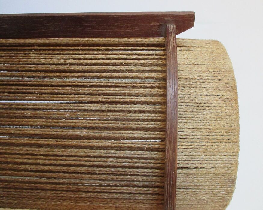 Teak and string lamp