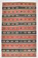 6x9 Samon & Brown Ethnic Pattern Wool Kilim Rug, 175x270 Cm