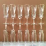Set 12 vintage champagne flutes