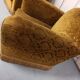 Pair of armchairs club velvet old yellow - armchair old