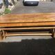 Farmhouse table with 2 solid oak benches
