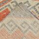 Tapis vintage orange et gris de petite taille 2x3