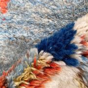 Handmade wool Berber rug with long pile, 110x150cm.